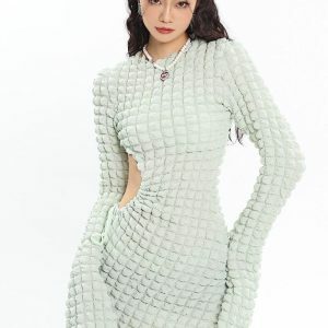 Y2K Aesthetic Cut Out Mini Dress for Summer Vibes and Cute Outfits