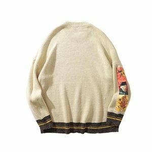 Y2K Aesthetic Famous Art Sweater: Trendy Grunge Style for Every Occasion