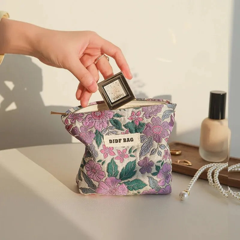 Y2K Aesthetic Floral Mini Makeup Bag for Cute Summer Outfits