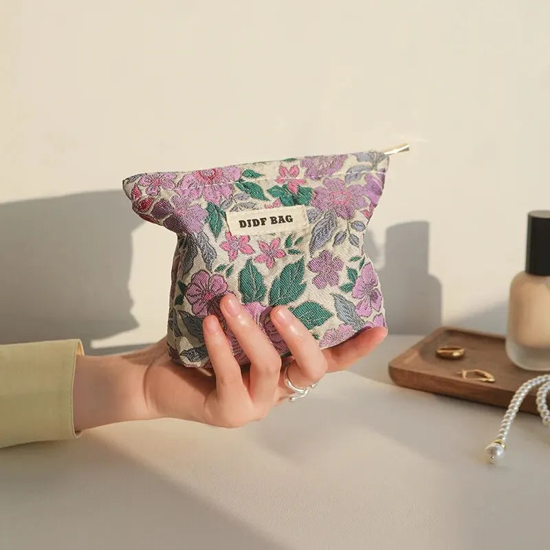 Y2K Aesthetic Floral Mini Makeup Bag for Cute Summer Outfits