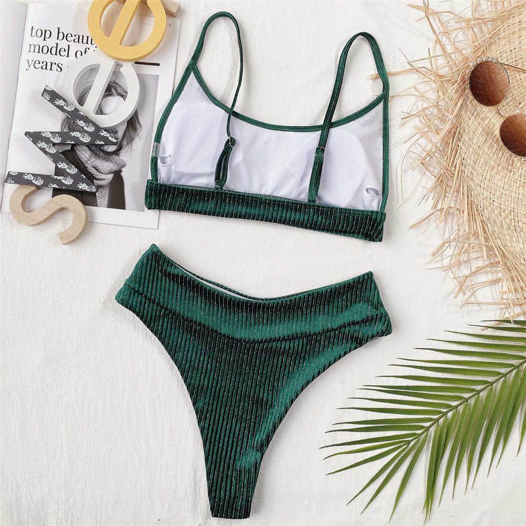 Y2K Aesthetic Forest Velvet Swimsuit for Trendy Summer Vibes