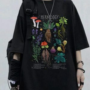 Y2K Aesthetic Herbology T-Shirt: Trendy Grunge Style for Summer Vibes