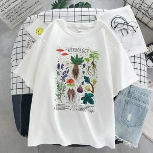 Y2K Aesthetic Herbology T-Shirt: Trendy Grunge Style for Summer Vibes