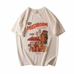 Y2K Aesthetic Indie Mushroom T-Shirt for Trendy Summer Outfits