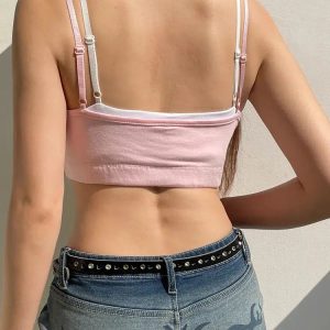 Y2K Aesthetic Layered Crop Top for Trendy Summer Outfits