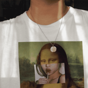 Y2K Aesthetic Mona Lisa T-Shirt: Vintage 90s Grunge Style Tee