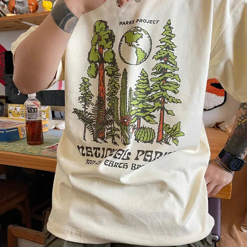 Y2K Aesthetic National Parks Tee: Vintage 90s Style Graphic T-Shirt