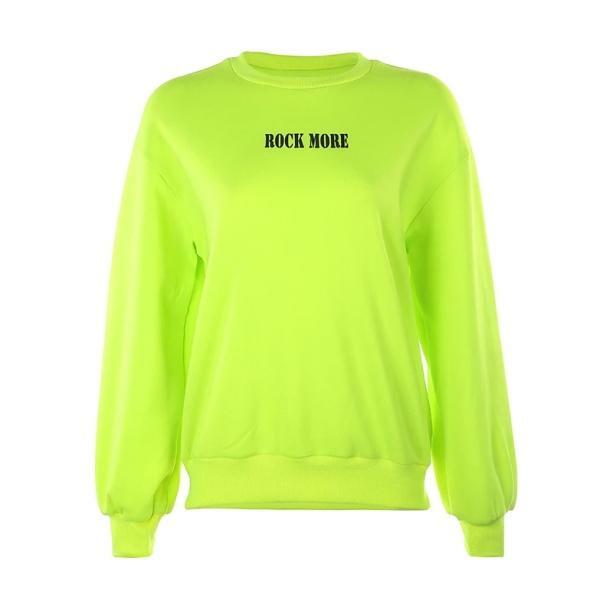 Y2K Aesthetic Neon Green Sweatshirt for Trendy Summer Outfits