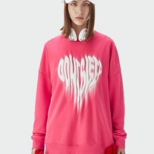 Y2K Aesthetic Ooh I Sleep Crew Neck Sweatshirt for Cozy Summer Vibes