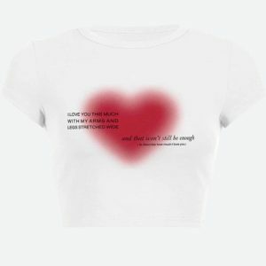 Y2K Aesthetic Pink Heart Aura Tee - Trendy Summer Outfit Essential