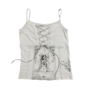 Y2K Aesthetic Santa Maria Crop Top for Trendy Summer Outfits