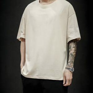 Y2K Aesthetic Soft Boy Crew Neck Basic Tee for Effortless Style