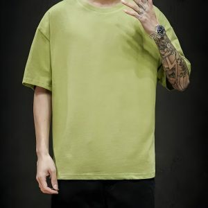 Y2K Aesthetic Soft Boy Crew Neck Basic Tee for Effortless Style