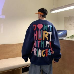 Y2K Aesthetic Soft Boy Printed Sweatshirt for Trendy Summer Outfits