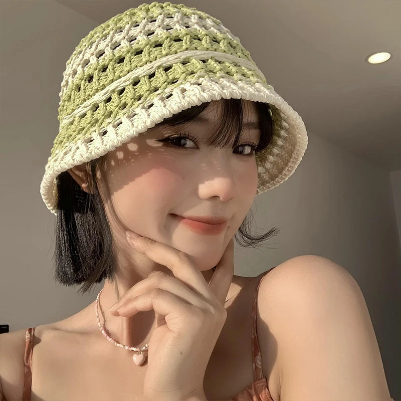 Y2K Aesthetic Soft Girl Summer Bucket Hat for Trendy Outfits