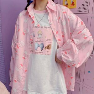 Y2K Aesthetic Strawberry Milk Graphic Tee for Trendy Summer Outfits