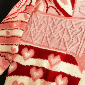 Y2K Aesthetic Sweetheart Sweater: Cozy Layer for 90s-Inspired Outfits