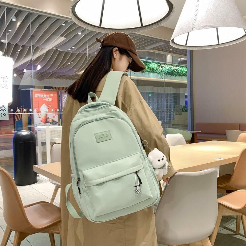 Y2K Aesthetic Waterproof School Backpack for Trendy Summer Outfits