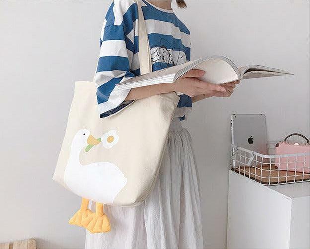 Y2K Aesthetic Weirdcore Duck Cloth Bag for Unique Summer Outfits