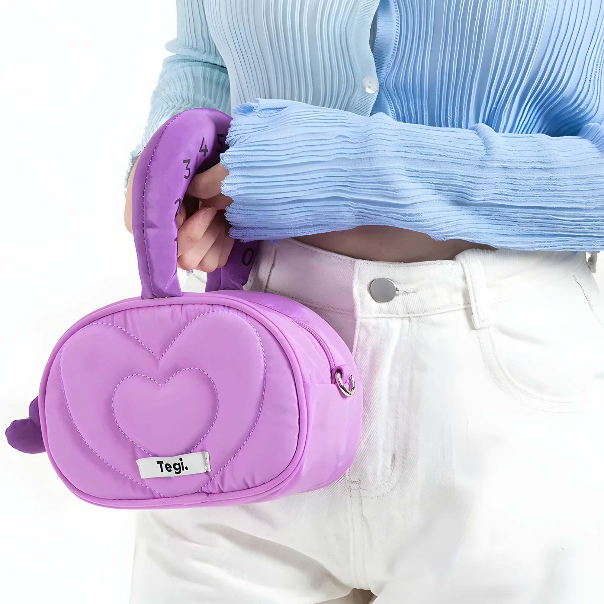 Y2K Aesthetic Weirdcore Heart Puffer Handbag for Trendy Outfits