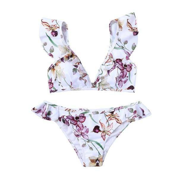 Y2K Aesthetic White Garden Swimsuit for Summer Vibes and Cute Outfits