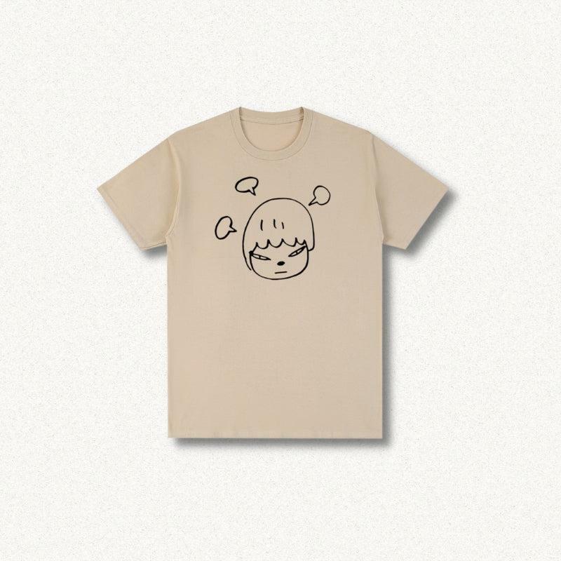 Y2K Aesthetic Yoshitomo Nara Tee - Trendy Grunge Style Graphic Shirt