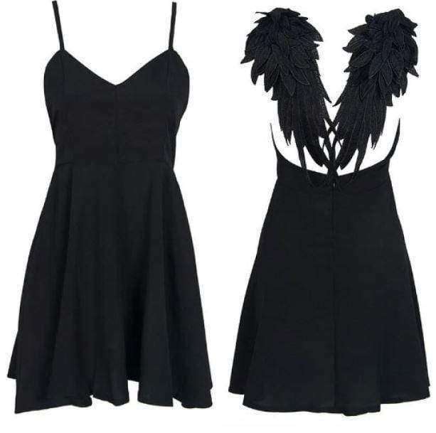 Y2K Angel Wings Mini Dress: Embrace 2000s Fashion with a Dreamy Aesthetic