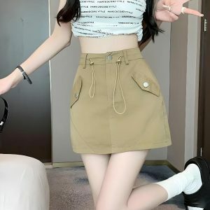 Y2K Cargo Mini Skort: Trendy Summer Outfit for Y2K Fashion Lovers