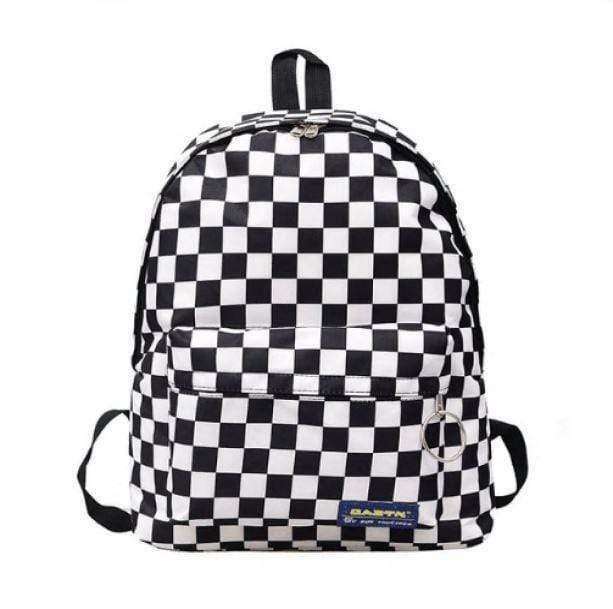 Y2K Checkerboard Backpack: Trendy Grunge Style for Summer Outfits