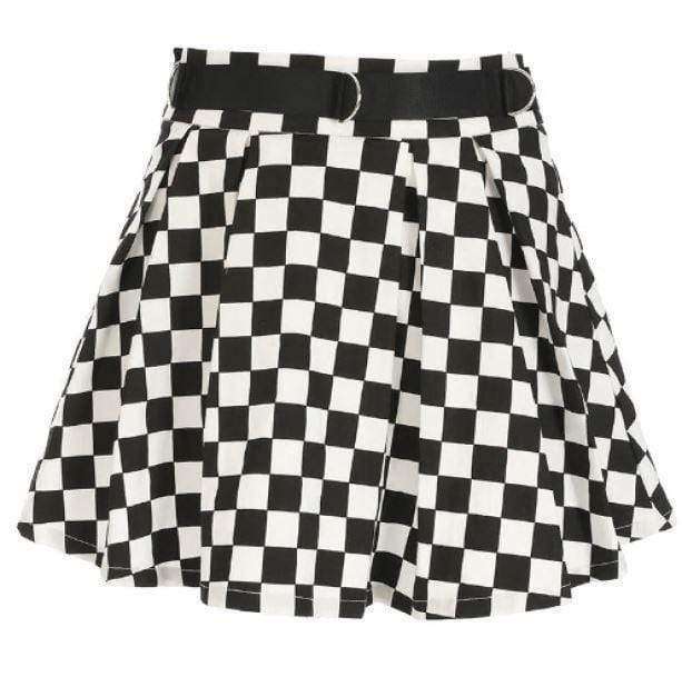 Y2K Checkerboard Skirt: Trendy Grunge Aesthetic for Summer Outfits