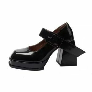 Y2K Chunky Platform Heels for 90s Fashion & Grunge Aesthetic Outfits