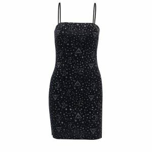 Y2K Constellation Dress: Trendy Summer Mini Dress for Aesthetic Vibes