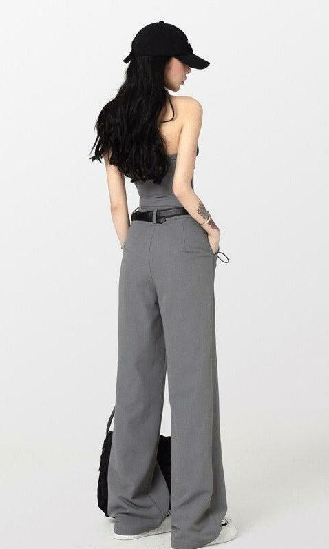 Y2K Corset Top & Wide Leg Pants Set for Trendy Summer Outfits