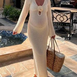 Y2K Crochet Maxi Dress: Boho Summer Style for Effortless Chic Vibes