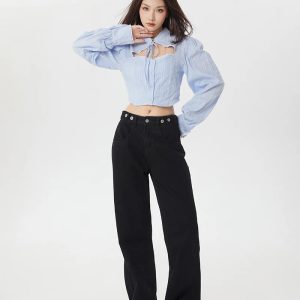 Y2K Cut Out Crop Top: Trendy Summer Fashion for Effortless Style