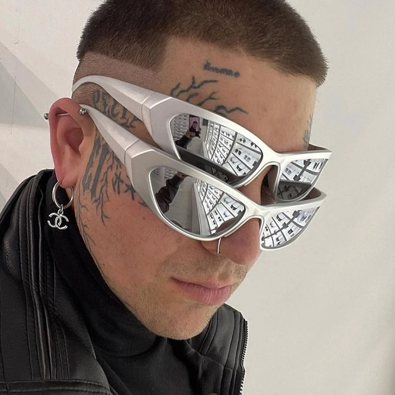 Y2K Cyberpunk Cat Eye Sunglasses for Rave and Festival Fashion