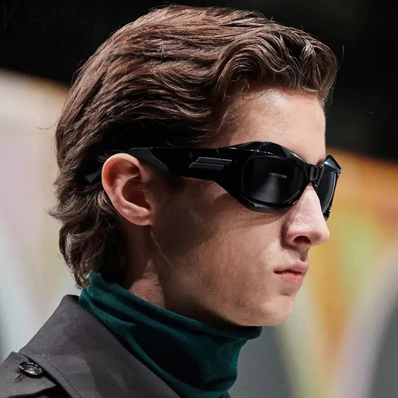 Y2K Cyberpunk Warrior Sunglasses for Bold Summer Aesthetic Looks