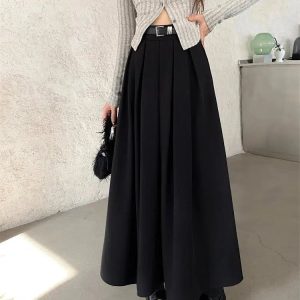 Y2K Dark Academia Midi Skirt: Vintage-Inspired Aesthetic Fashion Piece