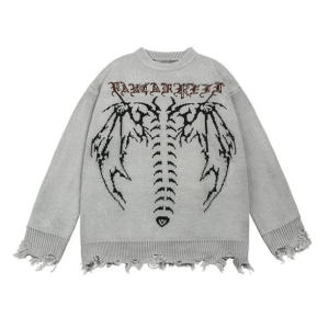 Y2K Fashion Bat Wings Cozy Knit Sweater for Effortless Summer Style