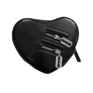 Y2K Fashion Black Heart Crossbody Bag for Grunge and Cute Outfits