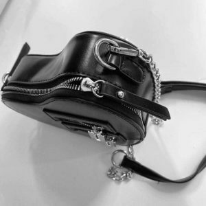 Y2K Fashion Black Heart Crossbody Bag for Grunge and Cute Outfits