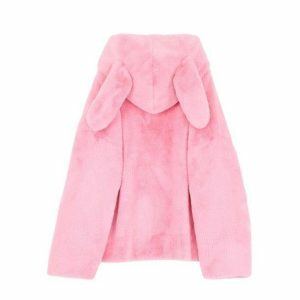 Y2K Fashion Bunny Ears Jacket: Trendy Grunge Aesthetic Outerwear