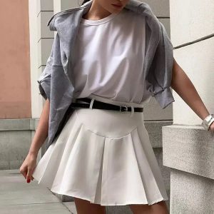 Y2K Fashion Casualcore Pleated Mini Skirt for Trendy Summer Outfits