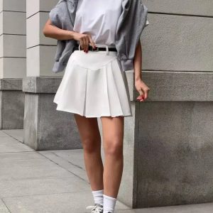 Y2K Fashion Casualcore Pleated Mini Skirt for Trendy Summer Outfits