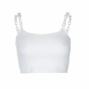 Y2K Fashion Chain Strap Top: Trendy Summer Outfit for Effortless Style