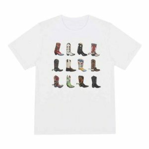 Y2K Fashion Cowboy Boots T-Shirt for Trendy Summer Outfits