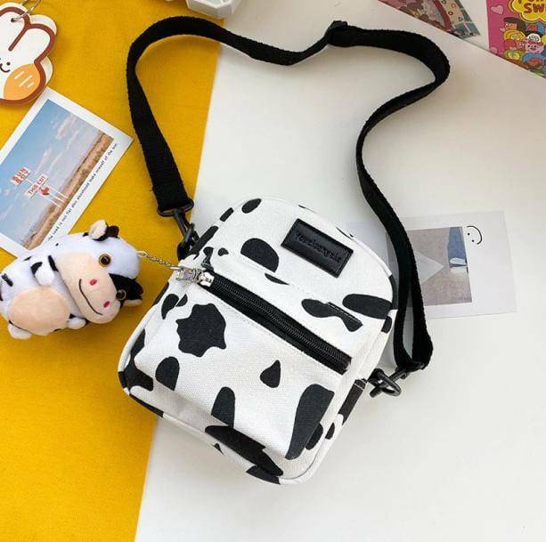 Y2K Fashion Crazy Cow Bag: Trendy Grunge Aesthetic Accessory