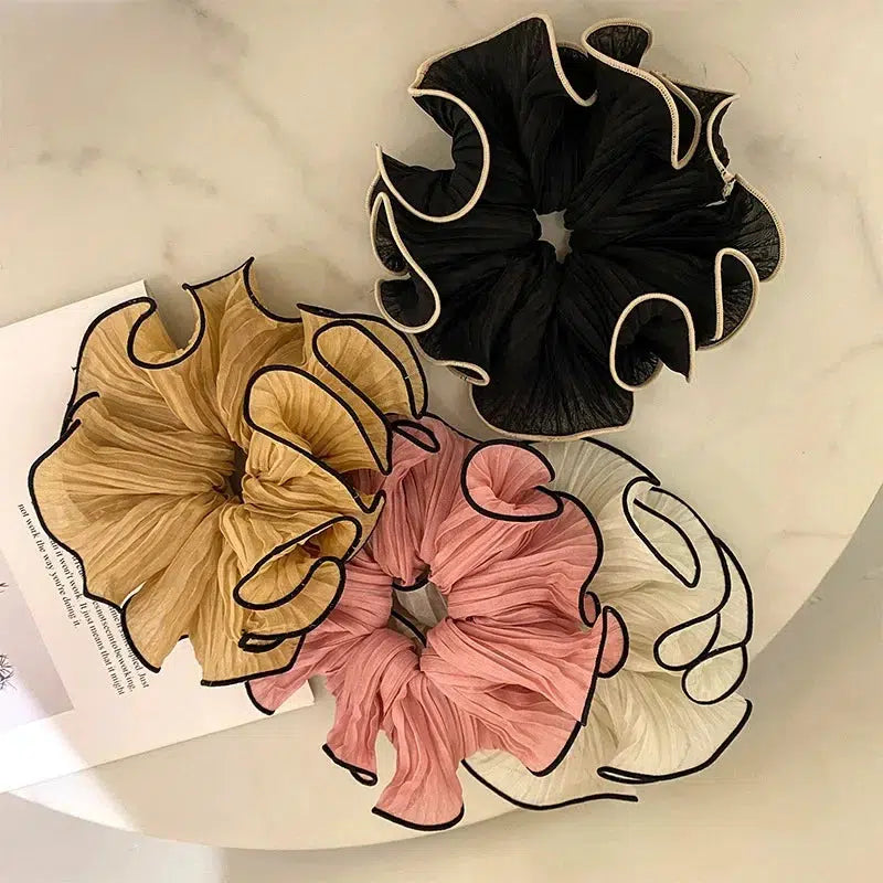 Y2K Fashion Crinkle Chiffon Scrunchies for Trendy Summer Outfits