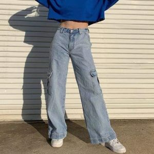 Y2K Fashion Deep Pockets Baggy Jeans for Effortless Summer Outfits