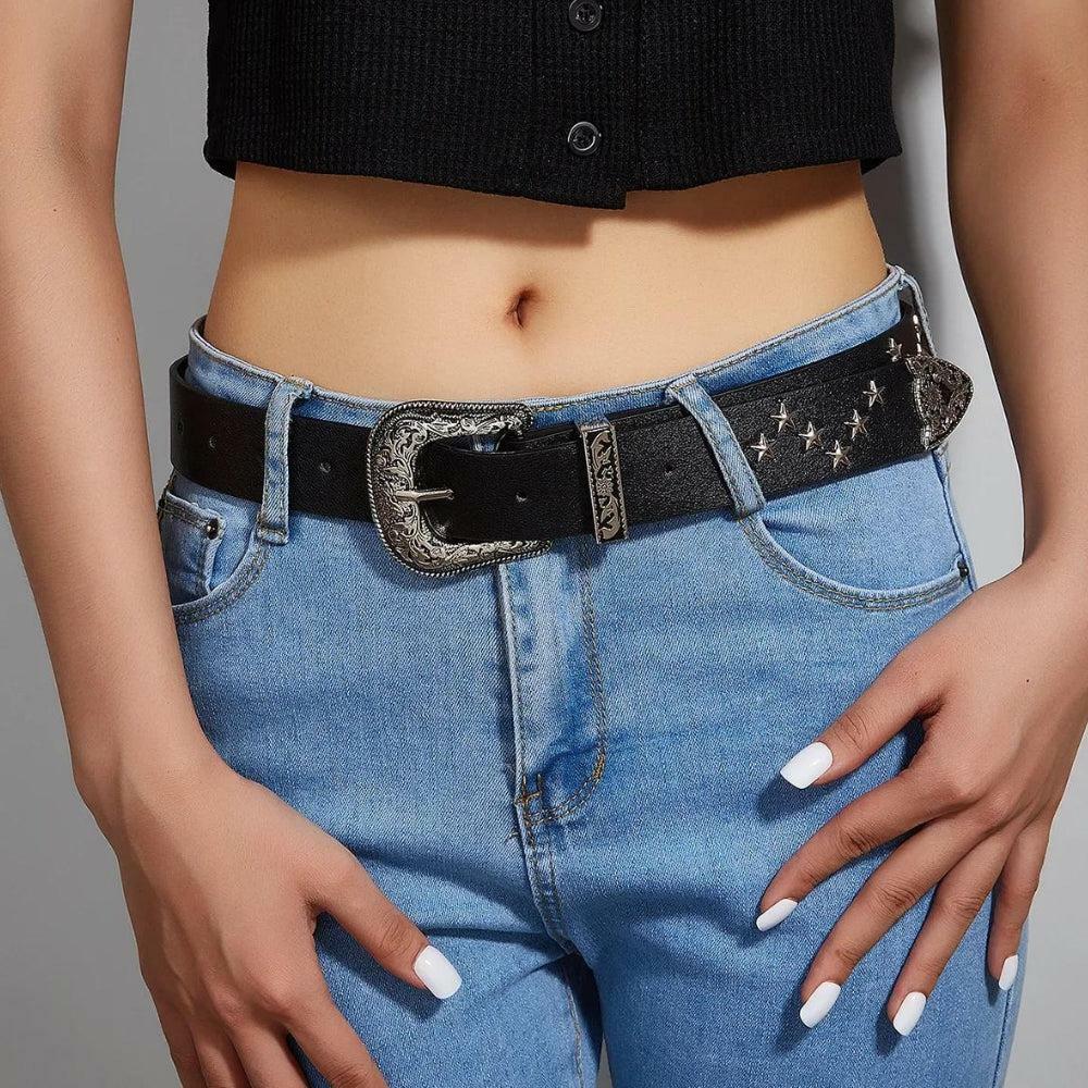 Y2K Fashion Disco Cowgirl Star Belt for Trendy Summer Outfits